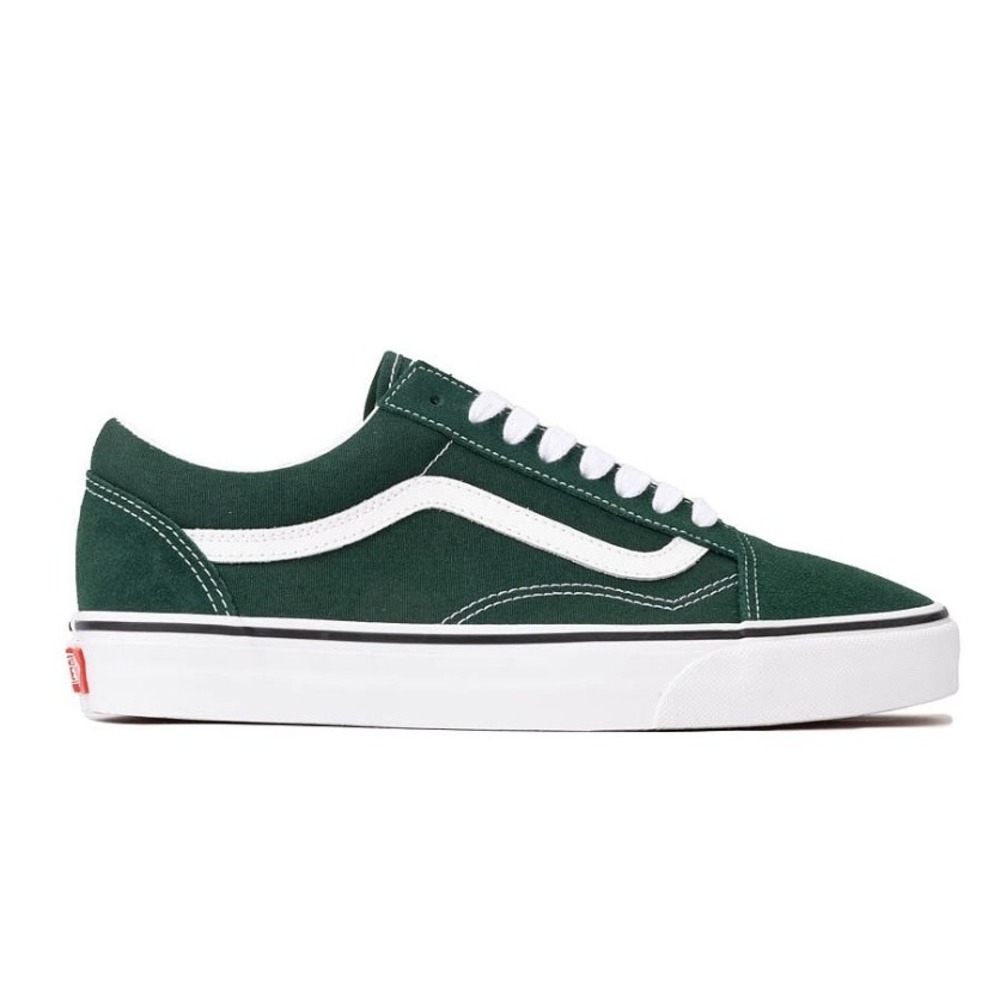 NWT Vans Women's Old Skool HEIQ Eco Dry / Size 6 / Green Suede - Picture 2 of 5